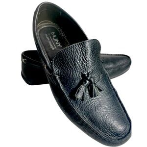 Marc Joseph Black Leather Tassel Loafers | Moccasin Style | Size  10